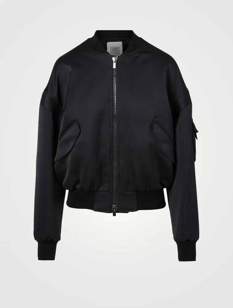 Satin Oversized Bomber Jacket