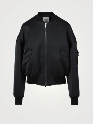 Satin Oversized Bomber Jacket