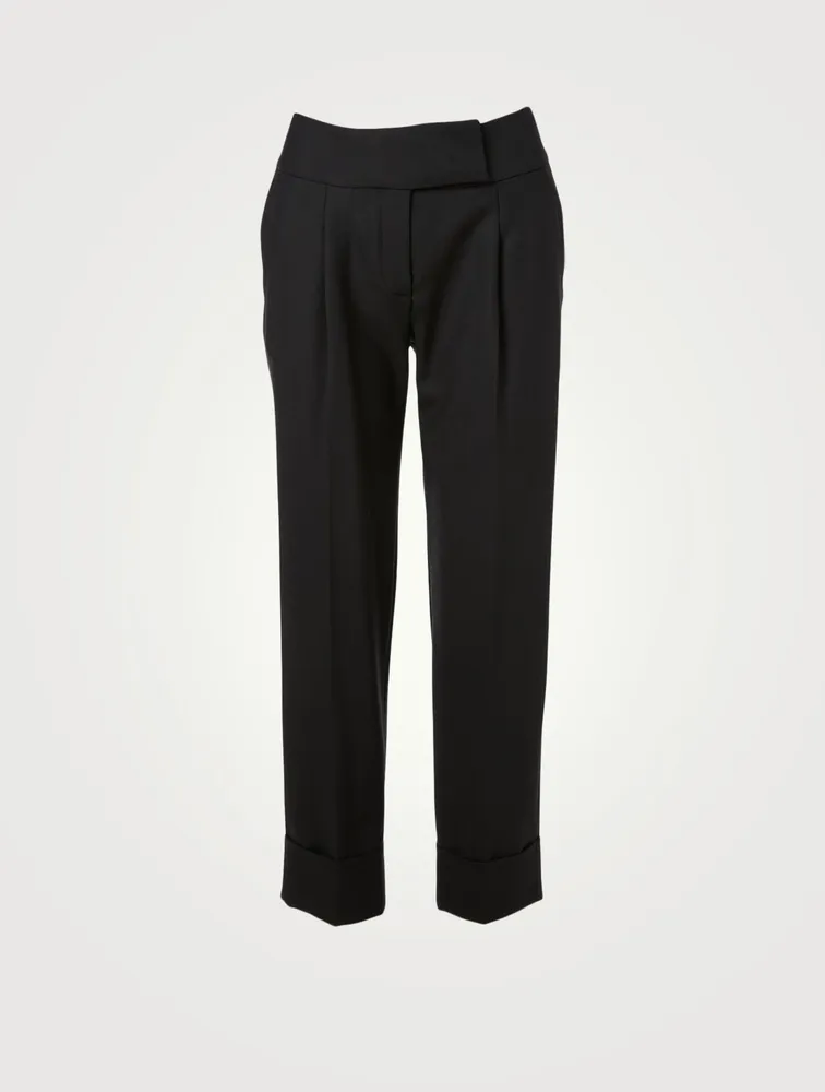 Wool Stretch Cuffed Pants