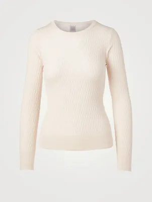 Wool And Silk Crewneck Top