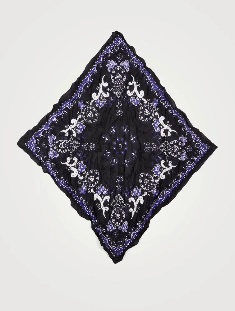Silk Scarf In Paisley Print