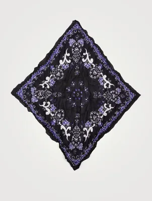 Silk Scarf In Paisley Print
