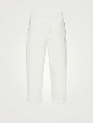 Cotton-Blend Drawstring Pants
