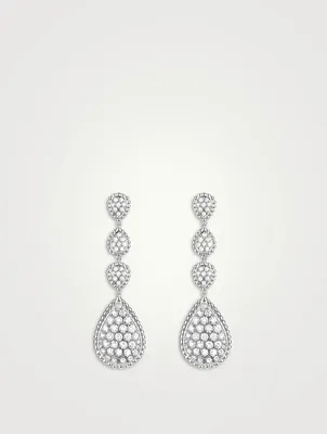 Serpent Boheme White Gold Pendant Earrings With Diamonds