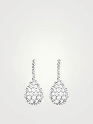 Serpent Bohème L Motif White Gold Sleeper Earrings With Diamonds