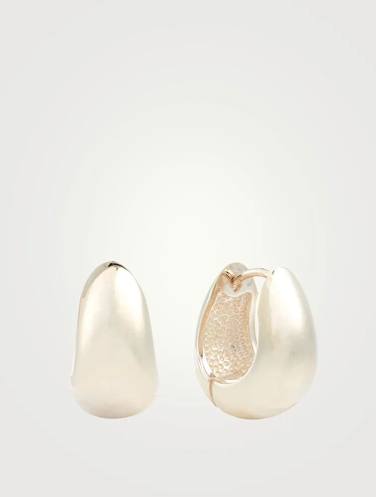 Sterling Silver Hinged Hoop Earrings