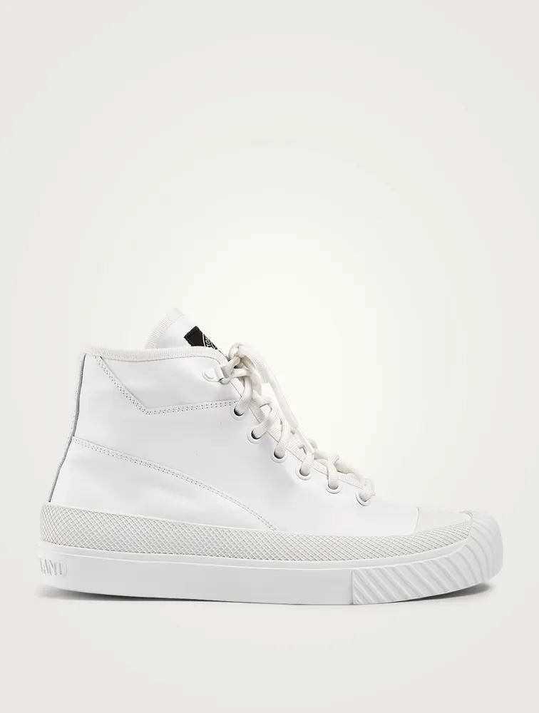 Leather High-Top Sneakers