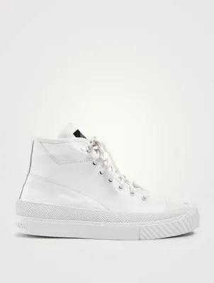 Leather High-Top Sneakers