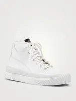 Leather High-Top Sneakers