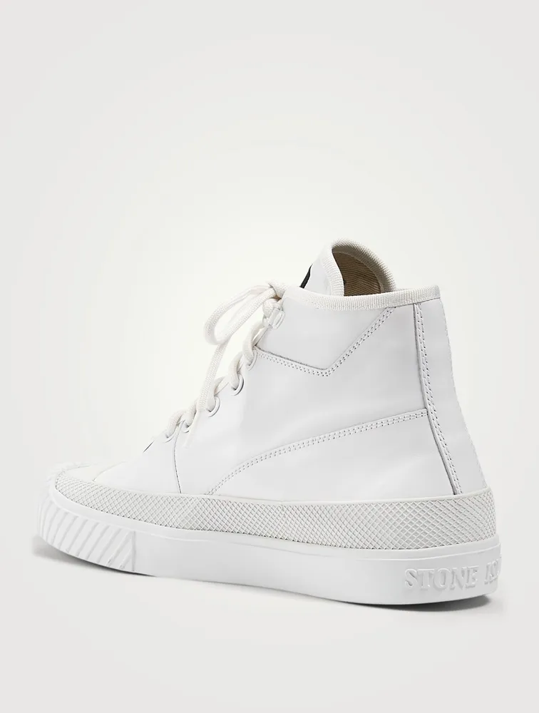 Leather High-Top Sneakers