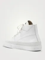 Leather High-Top Sneakers