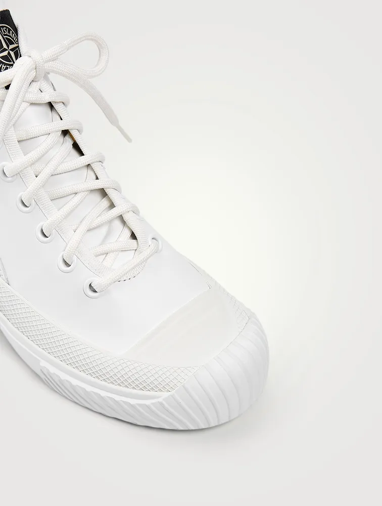 Leather High-Top Sneakers