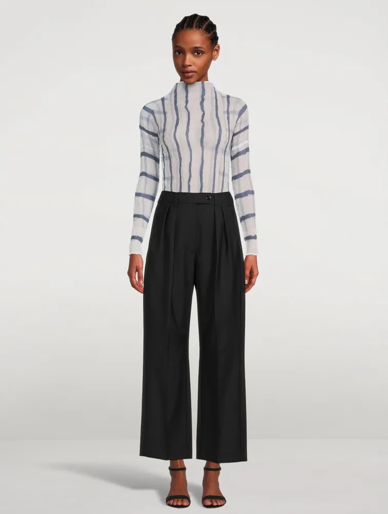 Chiffon Twist Long-Sleeve Top