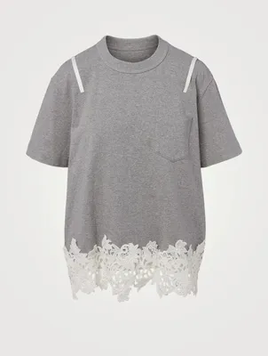 Cotton T-Shirt With Lace
