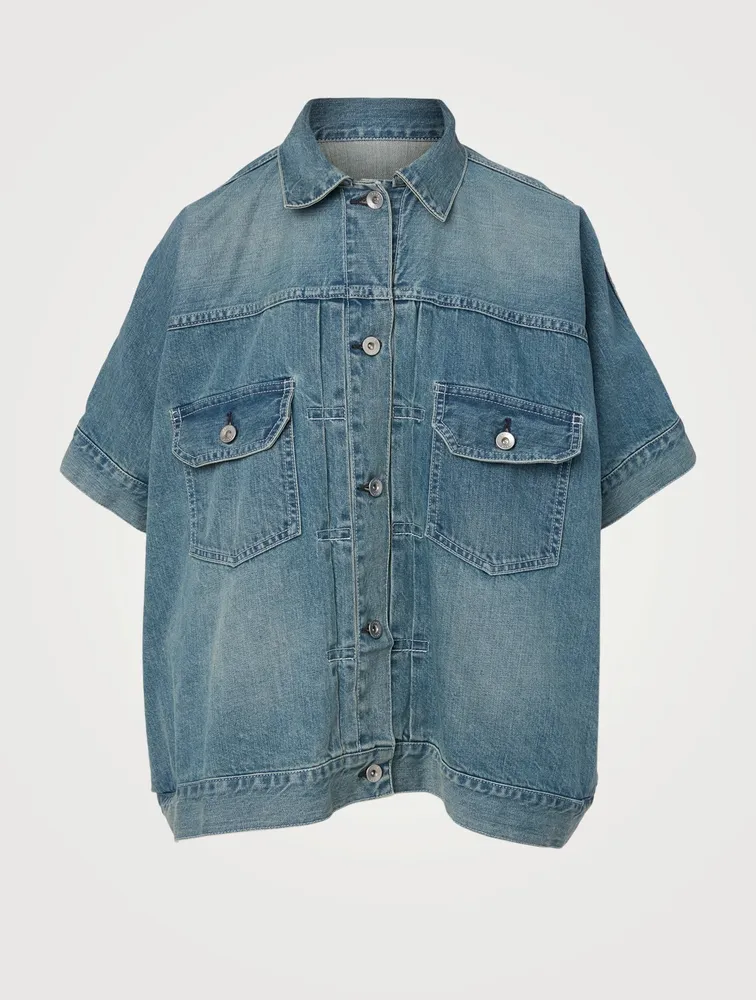 Short-Sleeve Denim Shirt