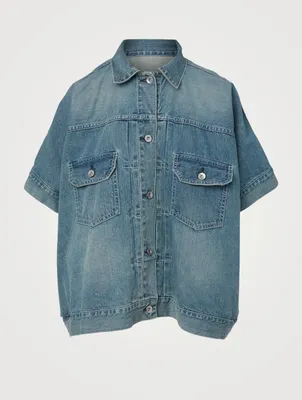 Short-Sleeve Denim Shirt