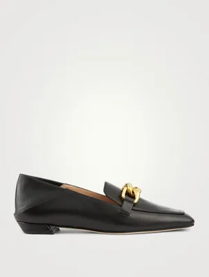 Mickee Leather Loafers With Chain