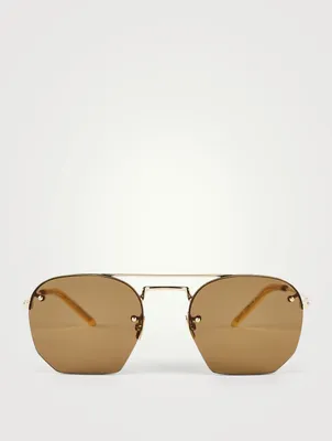 SL 422 Hexagonal Aviator Sunglasses