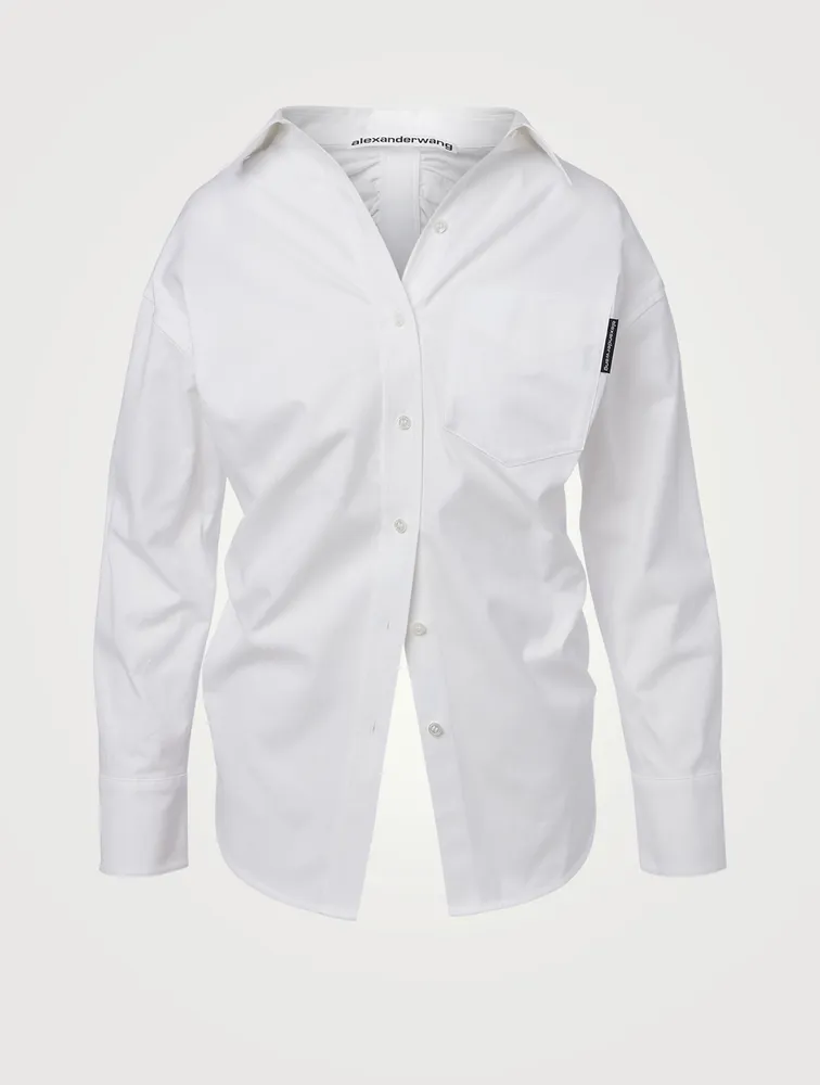 Falling Back Ruched Collar Shirt
