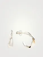 Sterling Silver Twist Hoop Earrings