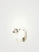 Sterling Silver Twist Hoop Earrings