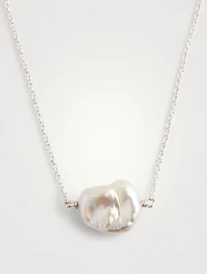 Keshi Sterling Silver Necklace With Pearl
