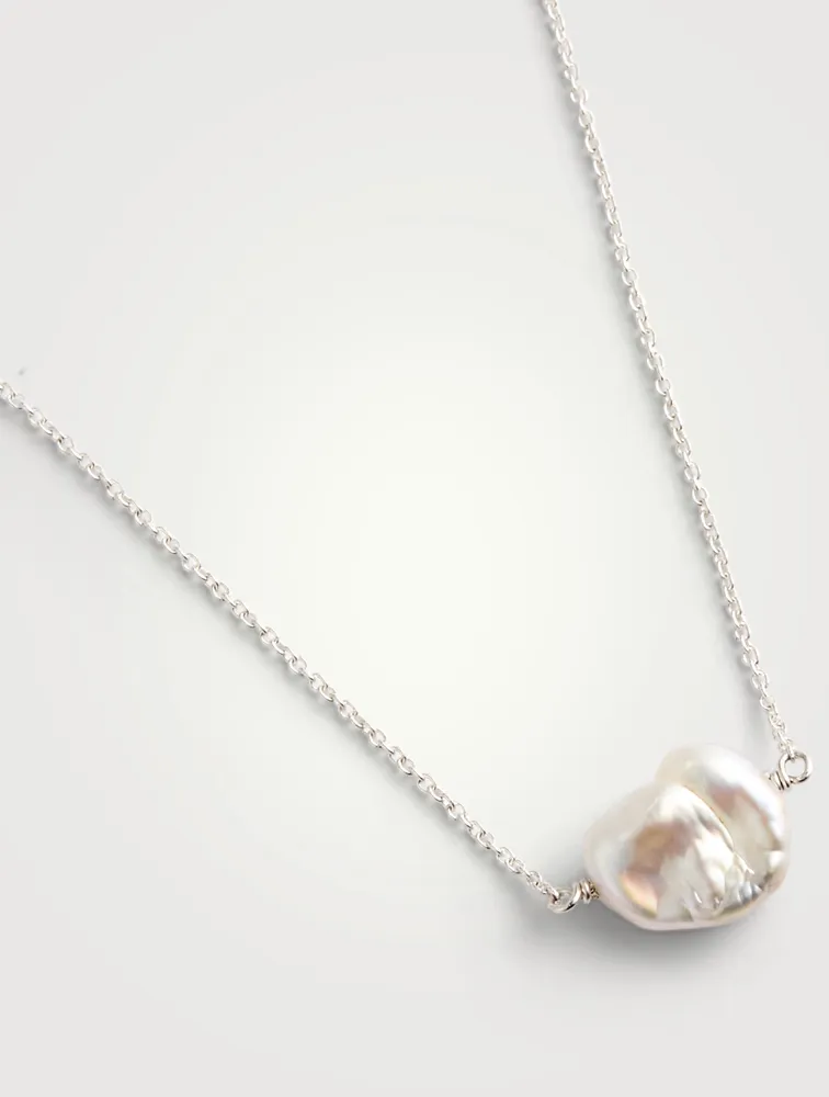 Keshi Sterling Silver Necklace With Pearl