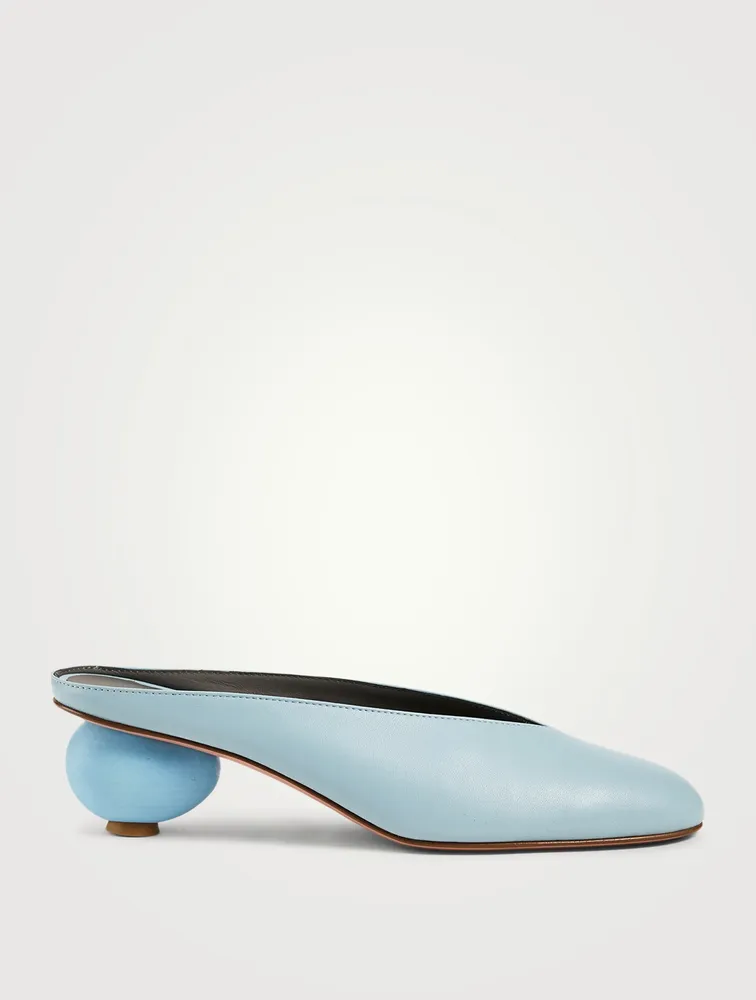 Egg Leather Mules