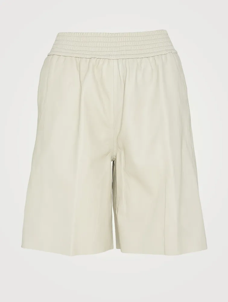 Rimini Leather Wide-Leg Shorts