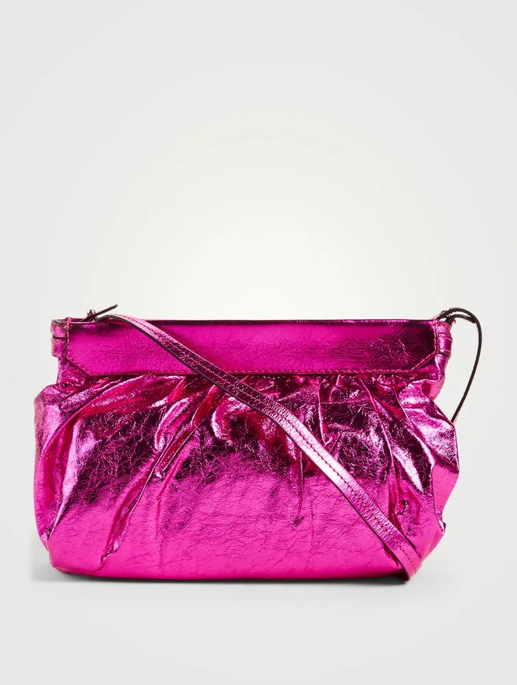 Luzes Metallic Leather Clutch Bag