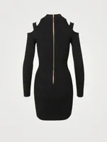 Long-Sleeve Mini Dress With Cut-Out