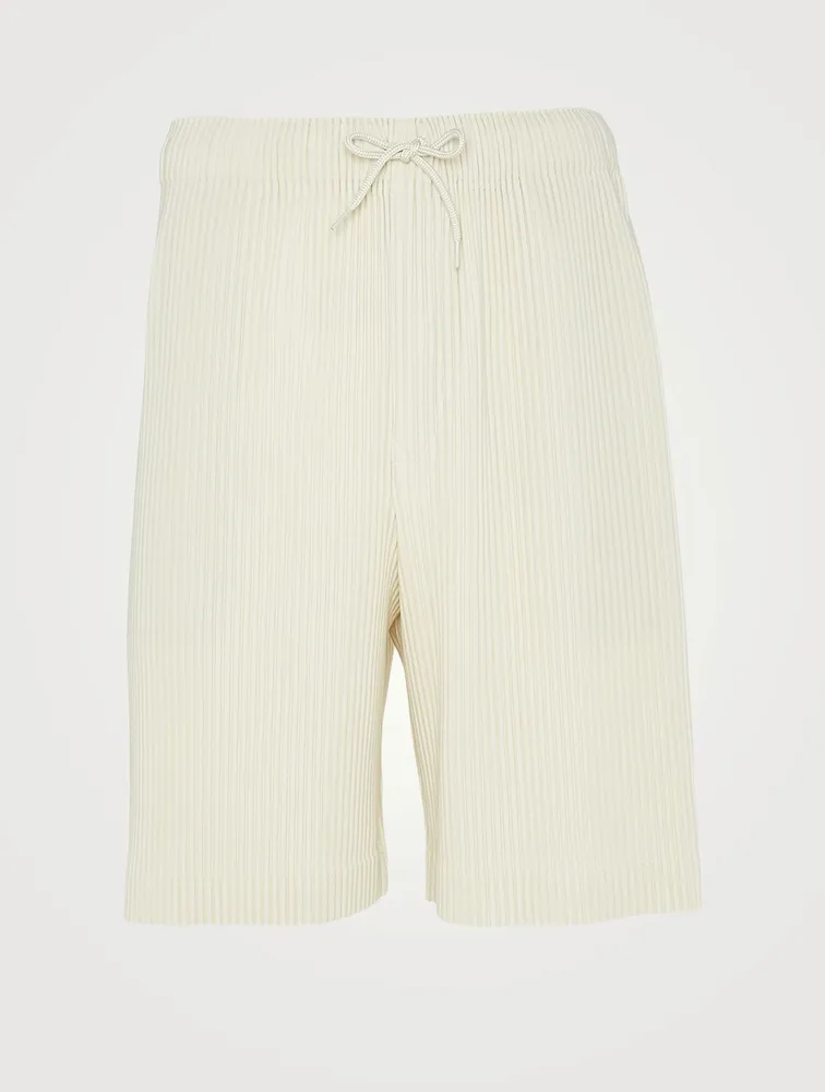 Pleats Drawstring Shorts