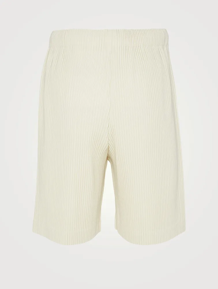 Pleats Drawstring Shorts