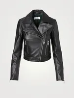Leather Fitted Biker Jacket