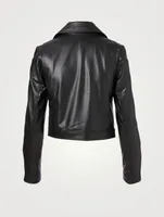 Leather Fitted Biker Jacket