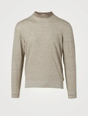 Linen And Cotton Crewneck Top