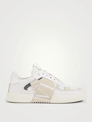 VL7N Leather Sneakers With Canvas Bands