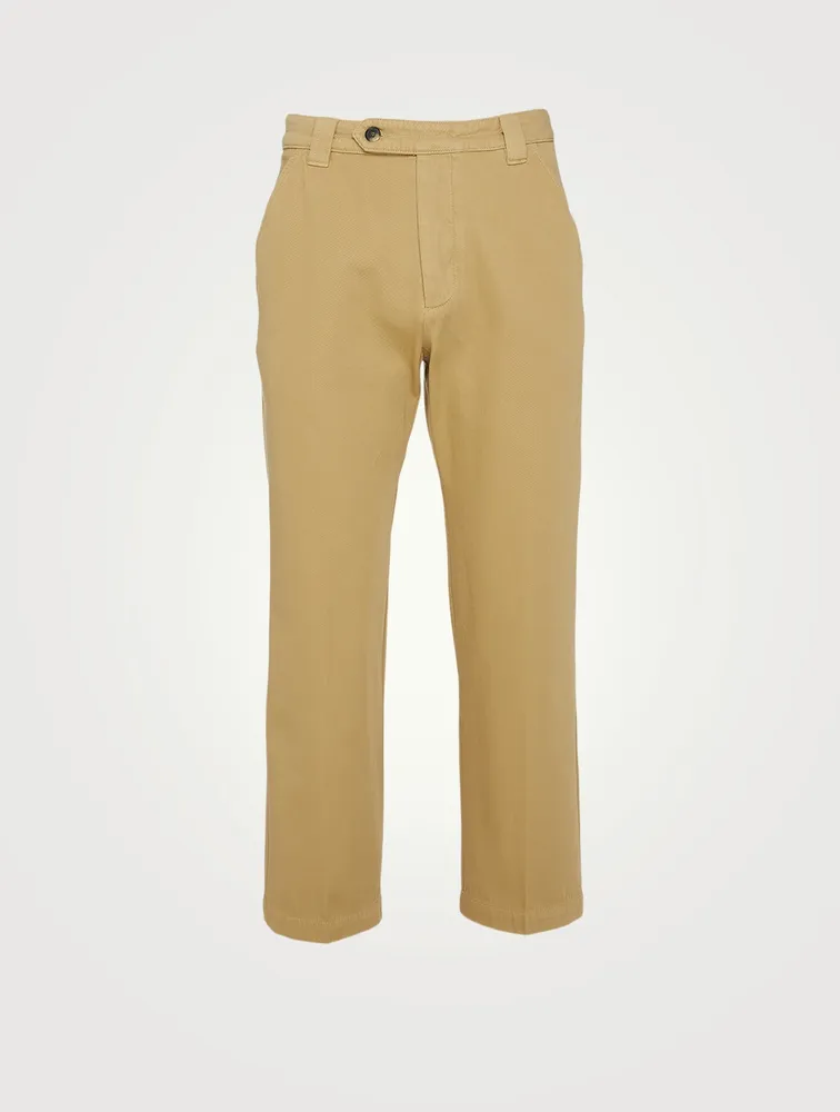 Cotton Straight Cropped Pants