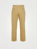 Cotton Straight Cropped Pants