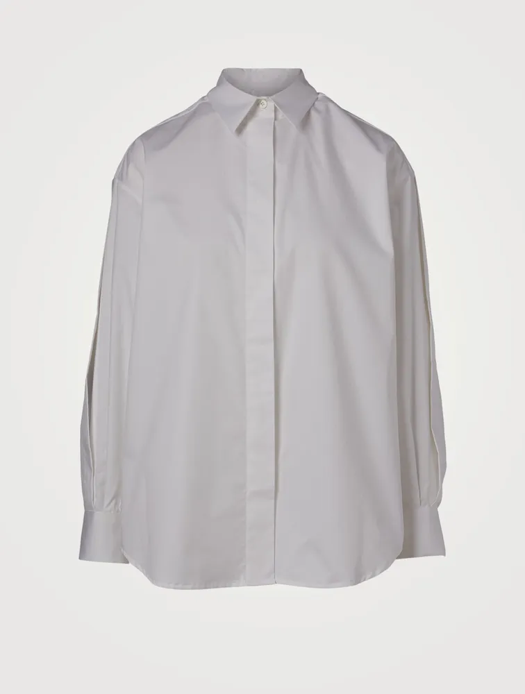 Cotton Open-Sleeve Shirt