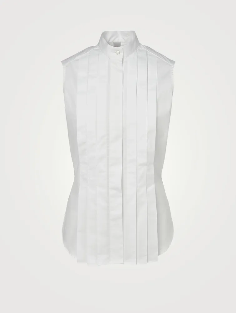 Pleated Sleeveless Shirt