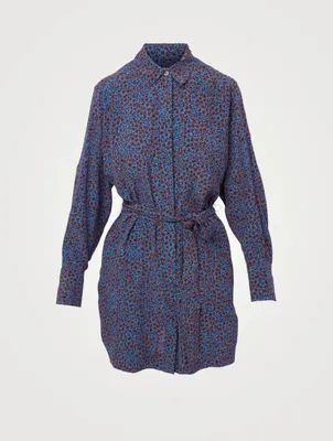 Sennet Silk Printed Mini Dress