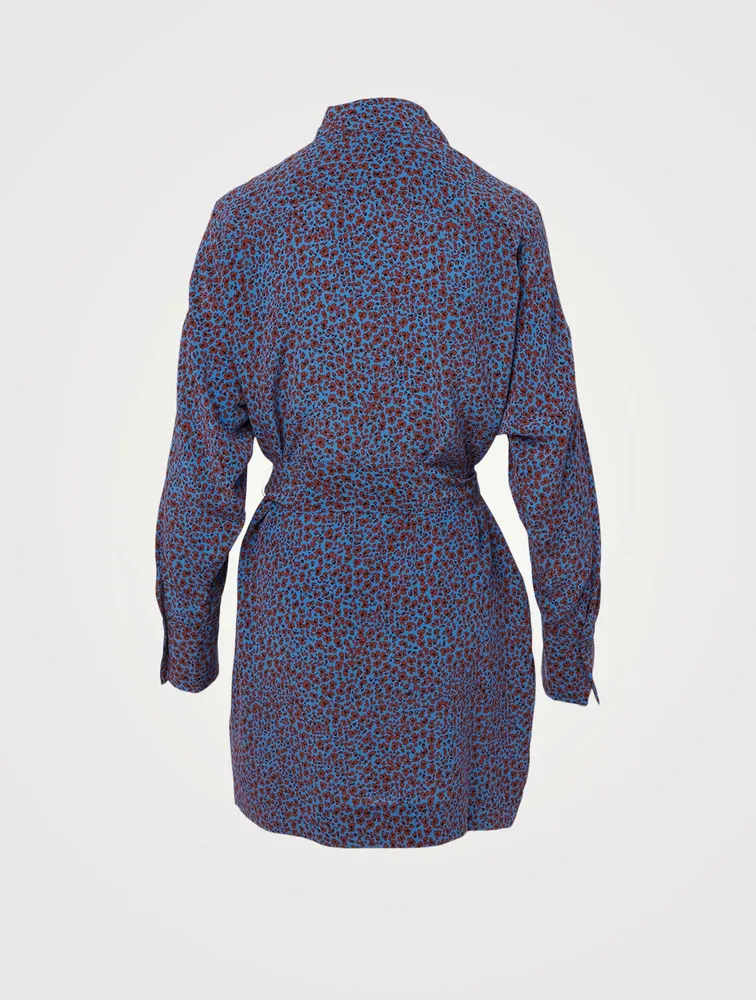 Sennet Silk Printed Mini Dress