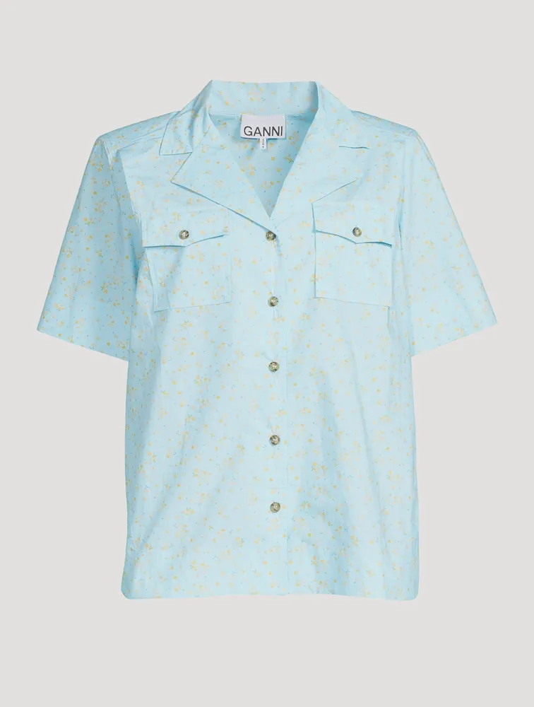 Cotton Poplin Short-Sleeve Shirt