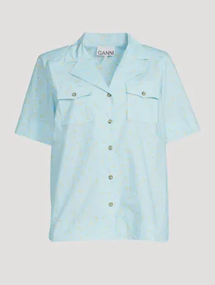 Cotton Poplin Short-Sleeve Shirt