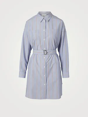 Mini Shirt Dress Striped Print