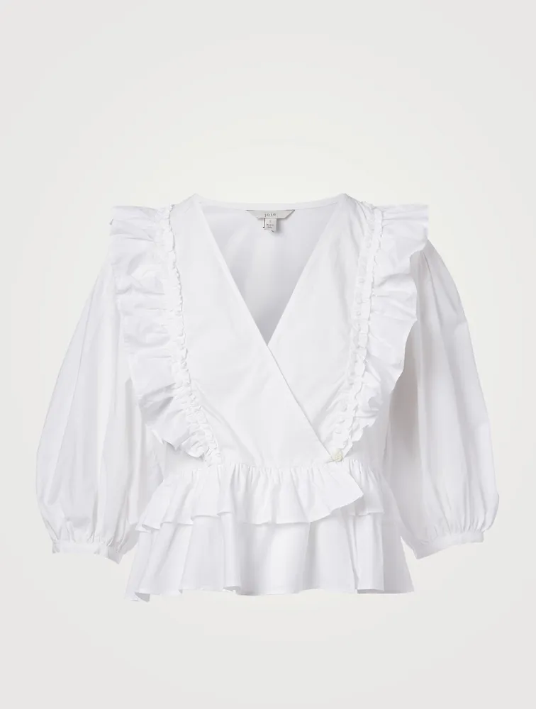 Nellis Cotton V-Neck Top