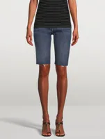 Denim Slim-Fit Bike Shorts