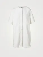 Frayed Hem Denim Mini Dress