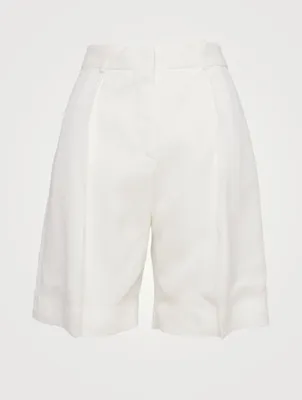 Basket Weave Tailored Shorts